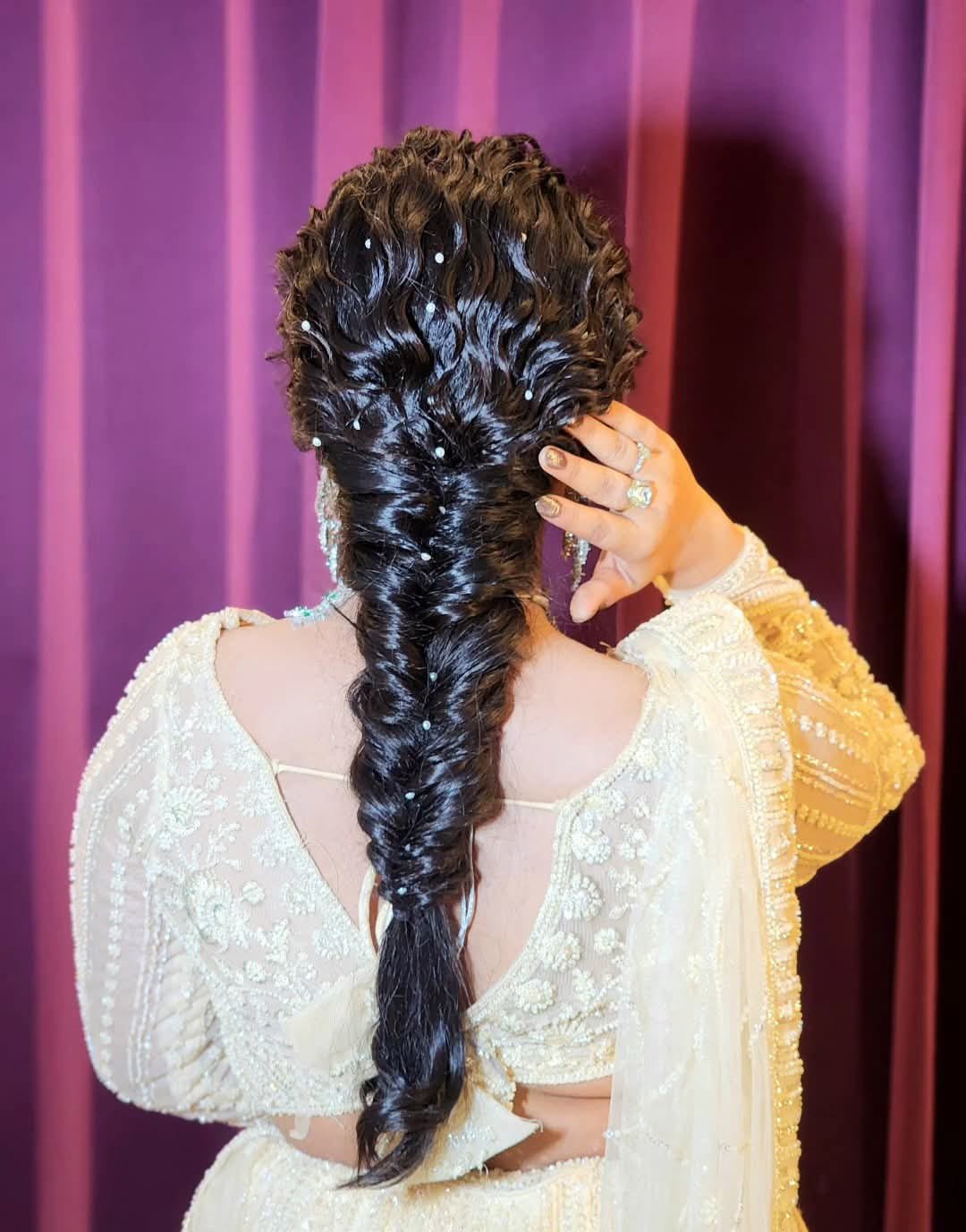 Messy braid hairstyle at Palak Beauty Care in Morar, Gwalior